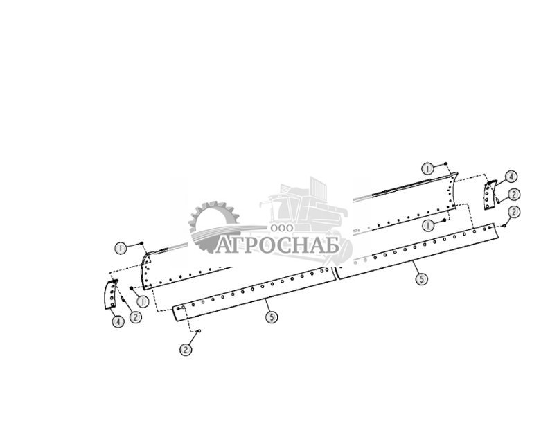 Отвал 16 футов X 27 дюймов X 1 дюйм (режущие кромки 34 дюйма X 8 дюймов) (крепежные детали 34 дюйма) - ST4259 543.jpg